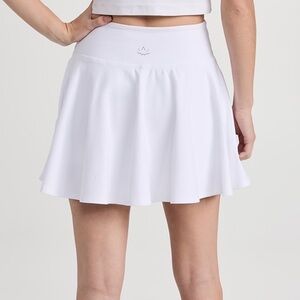 Beyond Yoga White Mini Skater Skirt